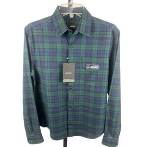 EGONlab Men's Size S/M Tartan Plaid Long Sleeve Button-Down Office Shirt